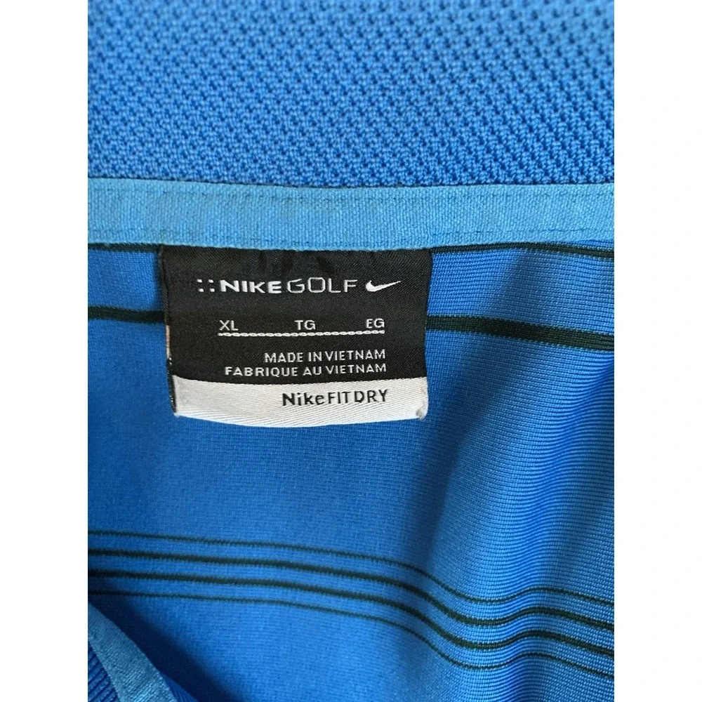 NIKE Golf Polo Shirt Men XL‎ Blue DRI-FIT
